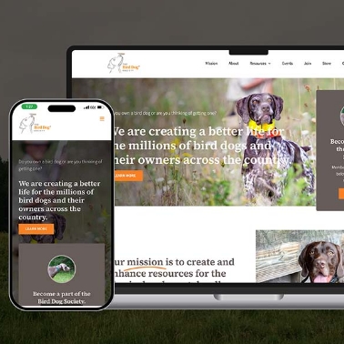 dog website design